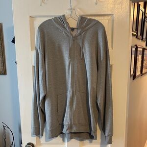 Eddie Bauer Men's Zip-Up Hoodie Sweater - Light Gray